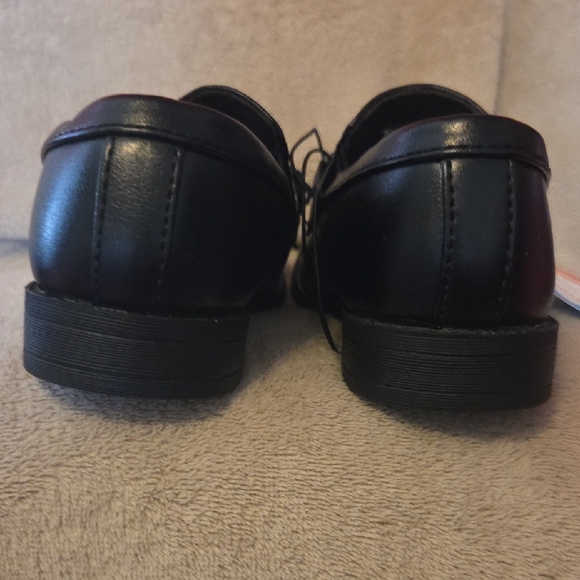 Classic Black Kids Loafers with Metal Detail - Picture 5 of 10